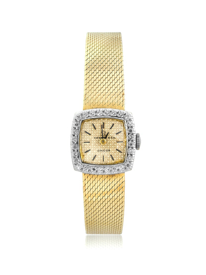 Vintage Omega for Tiffany & Co. 14K Gold Wrist Watch