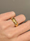 [ON RESERVE] Vintage Jabel Dogwood 18K Gold Diamond Flower Band Ring