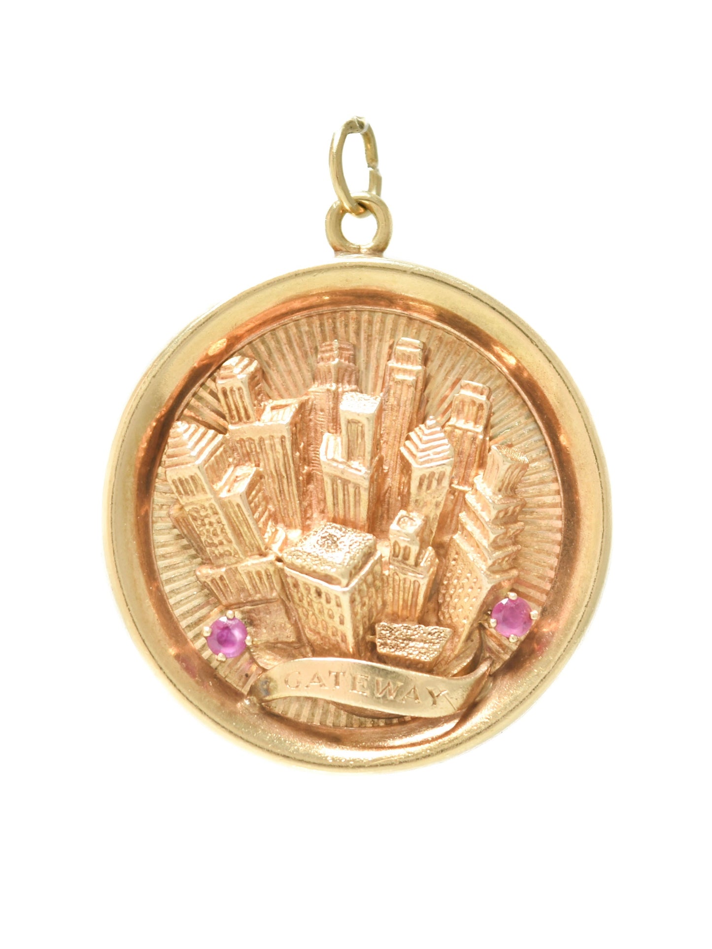 Vintage 14K Gold Large New York City Gateway Charm