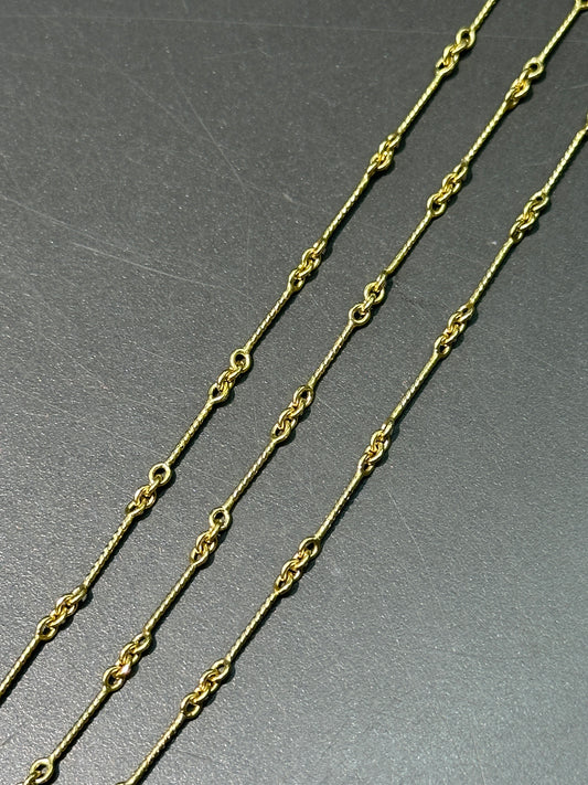 14K 金扭纹链式项链