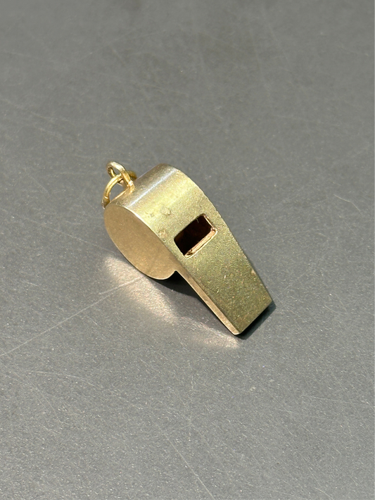 Vintage 14K Gold Working Whistle Charm