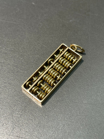 14K Yellow Gold Articulating Abacus Charm