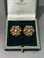 Victorian Style 14K Gold Diamond Cluster Earring