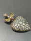 Antique 14K Yellow Gold 4.0 CTW Rose Cut Diamond St. Esprit Heart Pendant