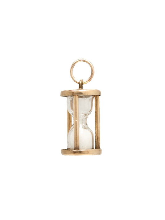 Vintage 14K Gold Working Hourglass Charm