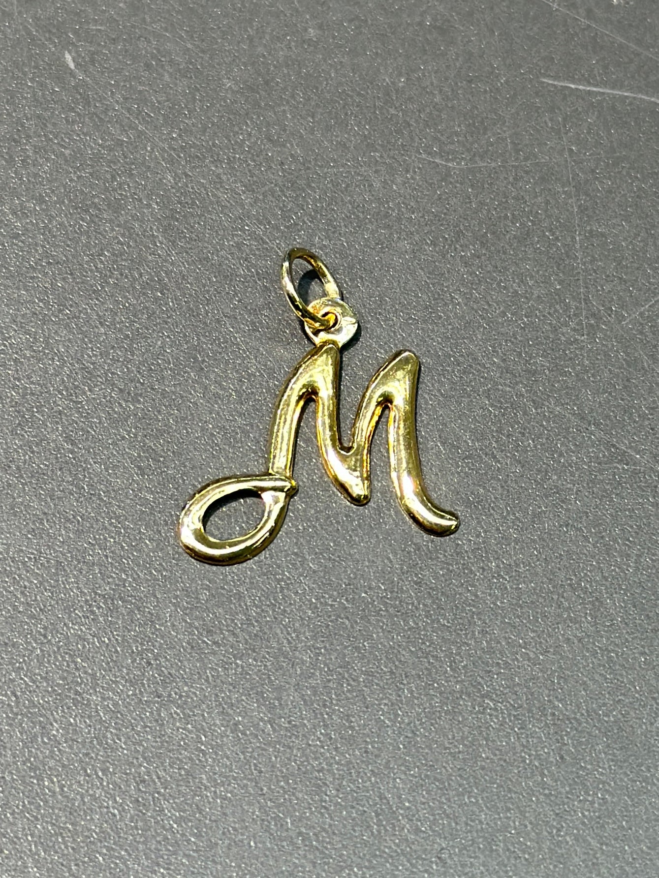 Vintage 14K Gold M Initial Charm