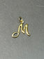 Vintage 14K Gold M Initial Charm