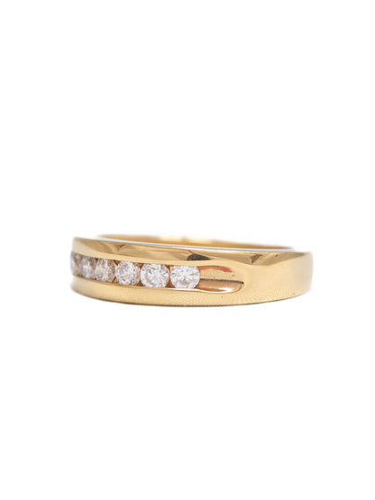 14K Gold 0.98 CTW Diamond Half Eternity Band Ring
