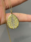Ippolita 18K Yellow Gold 0.34 CTW Crinkle Teardrop Pendant Necklace