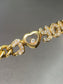 Chopard 18K Yellow Gold 0.39 CTW Happy Diamonds I Love You Curb Link Bracelet