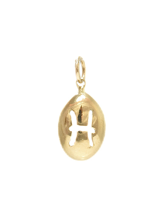 18K Gold Pisces Horoscope Charm