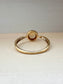 18K Gold Cabochon Citrine Diamond Ring