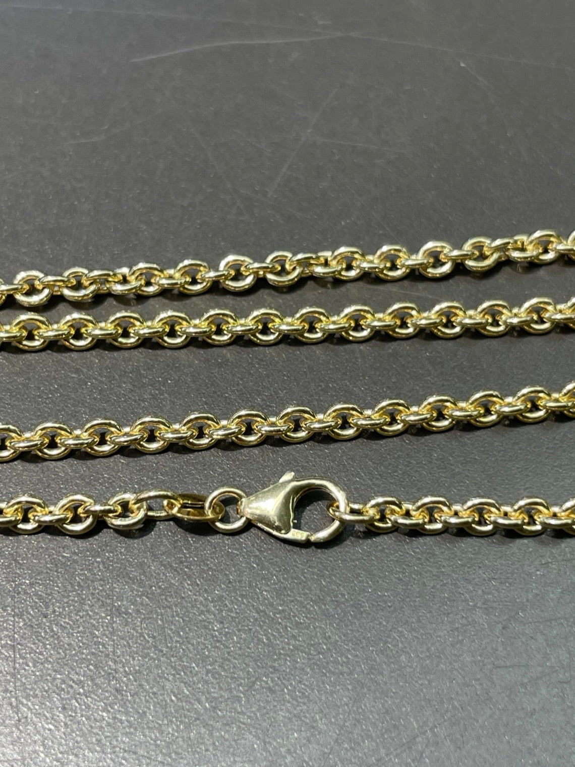 14K Yellow Gold 3.0 mm Rollo Chain Necklace 20.0 inch