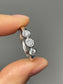18K White Gold 0.60 CTW Diamond Bezel Trilogy Ring