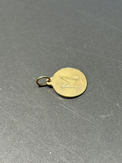复古 14K“M”字母吊饰