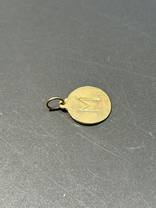 复古 14K“M”字母吊饰
