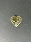 14K Gold Heart Daisy Tree Charm