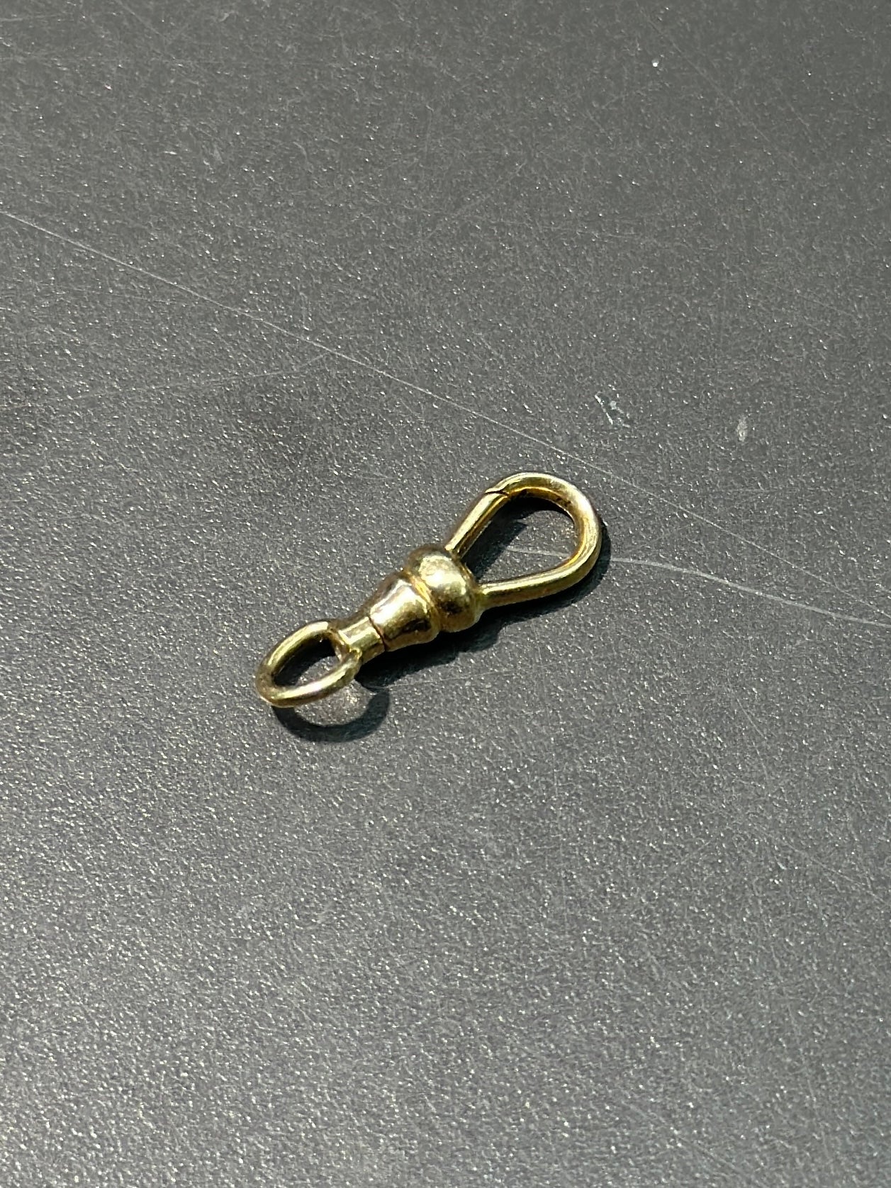 vintage 14K Gold Petit clip pour chien pivotant