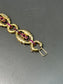 [ON RESERVE] Retro 18K Yellow Gold Ruby Structural Bracelet