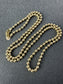 14K Gold 3.0 mm Solid Beaded Flush Chain Necklace