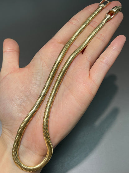 Retro 14K Gold Snake Chain Necklace