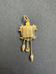 Vintage 18K Gold Enamel Articulating Cuckoo Clock Charm