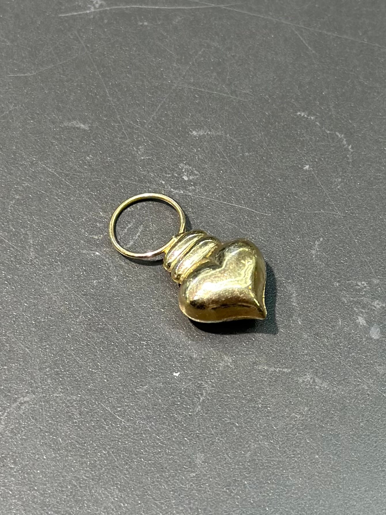 Vintage 14K Gold Puffy Heart Charm