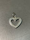 14K White Gold 0.40 CTW Diamond Open Heart Charm