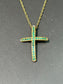 Vintage 14K Gold Emerald Cross