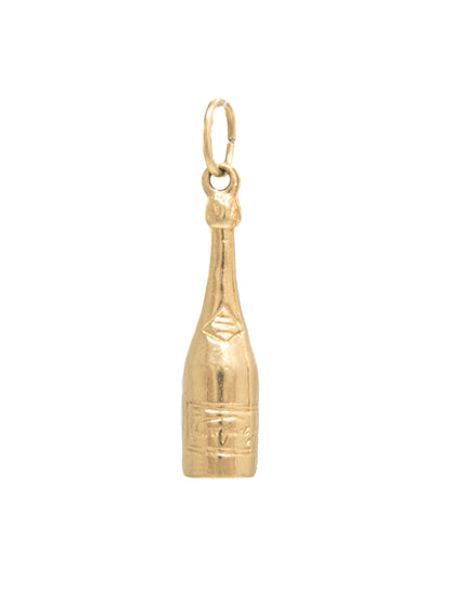 Vintage 14K Gold Solid Champange Charm