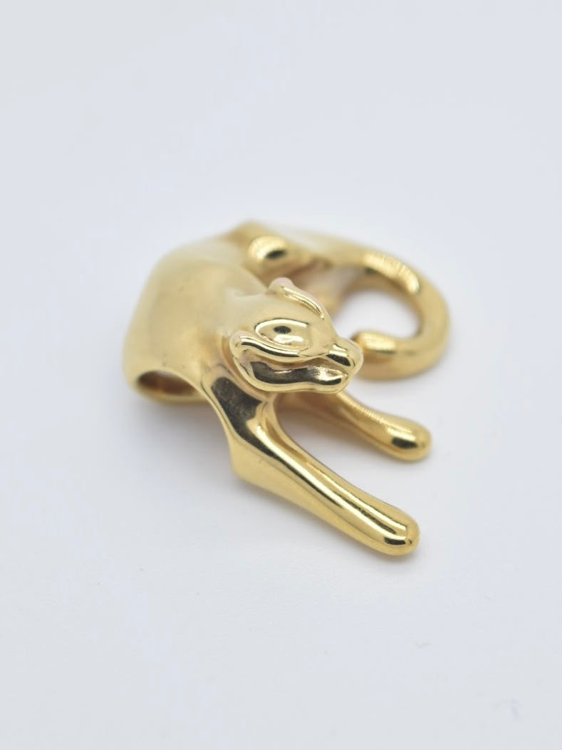 Pendentif Jaguar vintage en or 14 carats