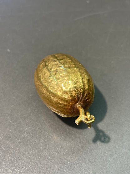 复古 18K 黄金大号西瓜吊坠
