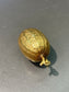 Vintage 18K Yellow Gold Large Melon Pendant