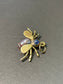 Antique 14K Gold Natural Pearl Star Sapphire Spider Charm