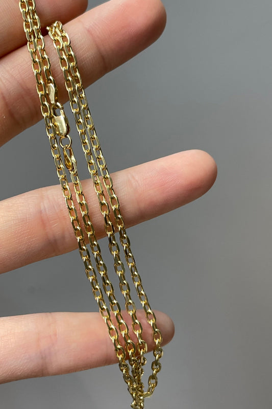 14K Gold 2.5 mm Cable Chain Necklace