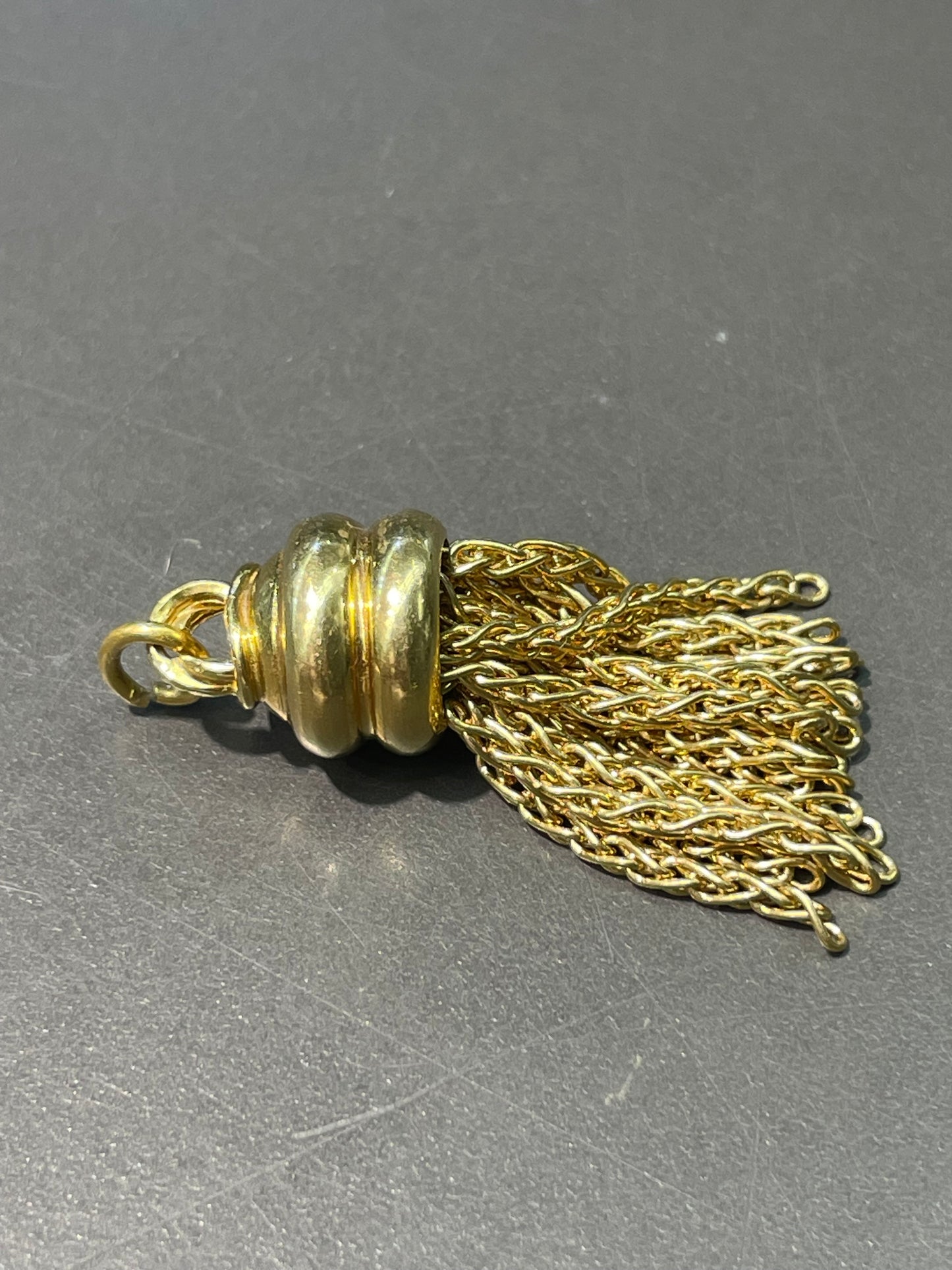 复古 18K 黄金流苏吊坠