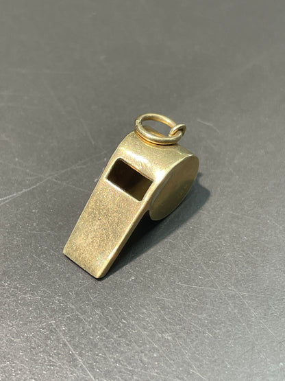 Vintage 14K Gold Working Whistle Charm