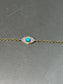 18K Gold Diamond and Turquoise Evil Eye Bracelet