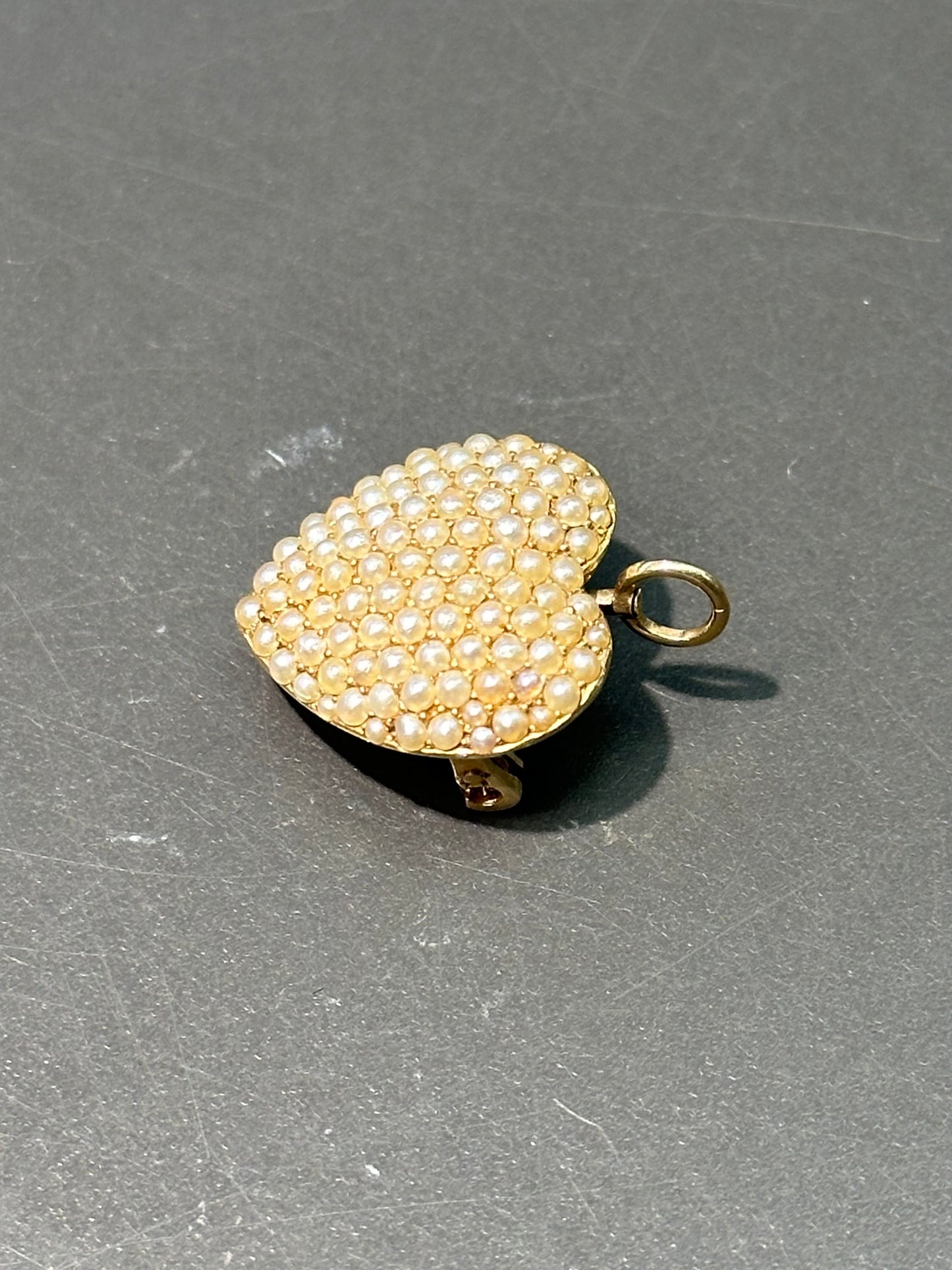 新艺术风格 14K 金珍珠簇胸针吊坠