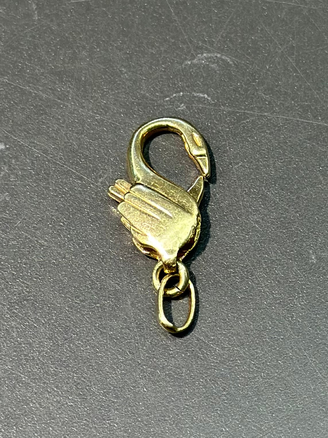 Vintage 14K Gold Swan Carabiner Clasp