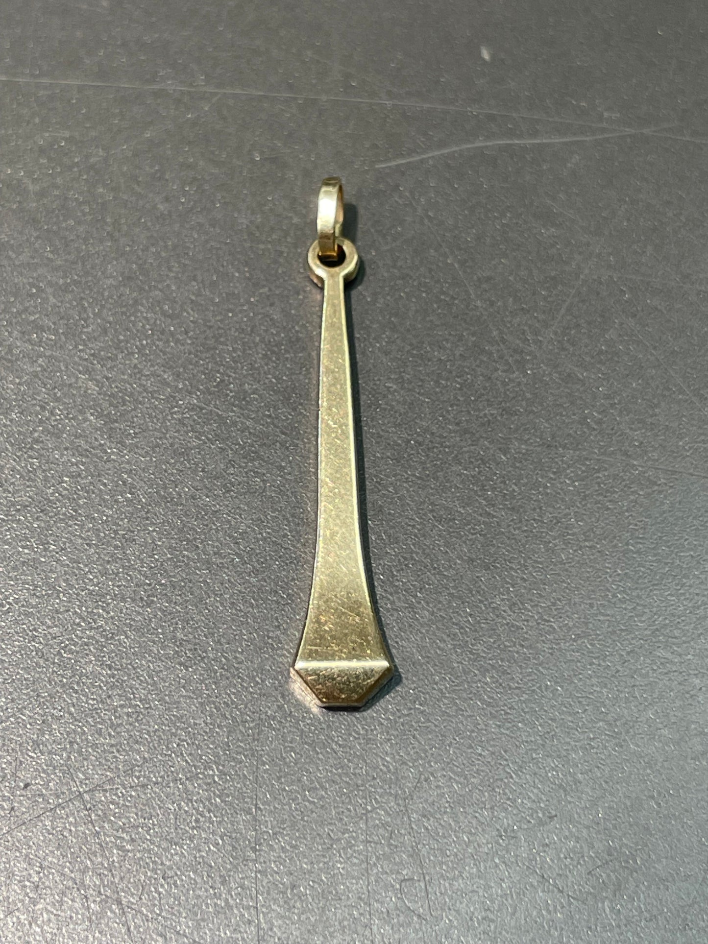 14K Yellow Gold Nail Pendant