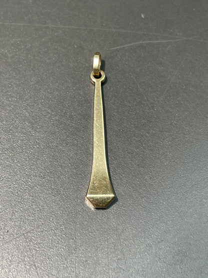 14K Yellow Gold Nail Pendant