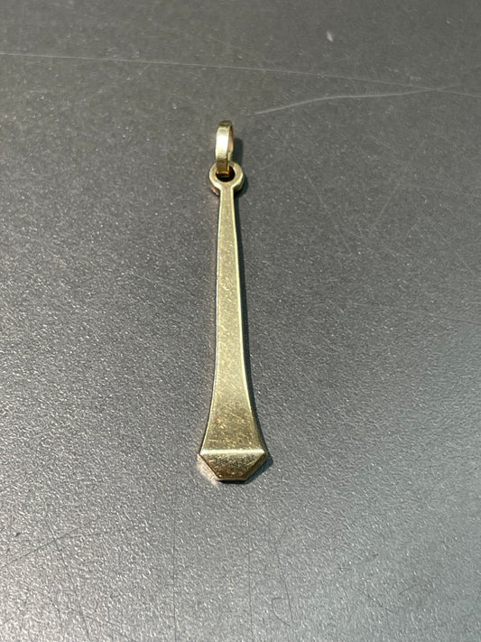 14K Yellow Gold Nail Pendant