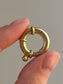 14K Gold Circle Carabiner Charm Holder