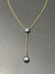 18K Yellow Gold 0.45 CTW Diamond Bezel Lariat Necklace