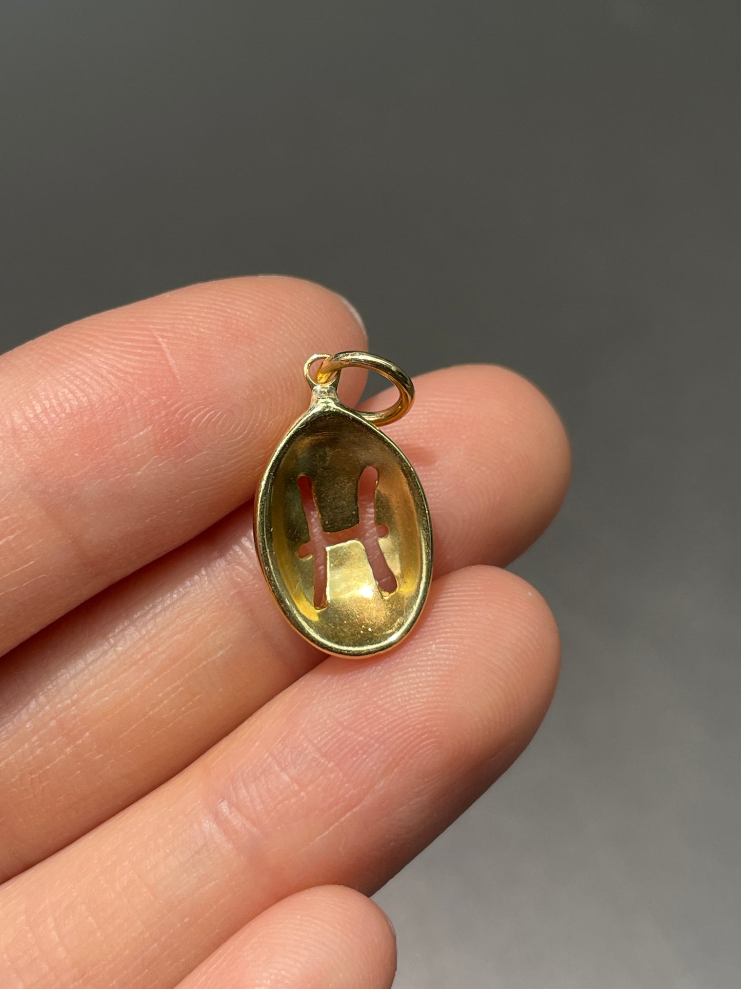 18K Gold Pisces Horoscope Charm