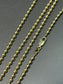 14K Yellow Gold 3.0 mm Solid Flush Bead Necklace 20.0 inch