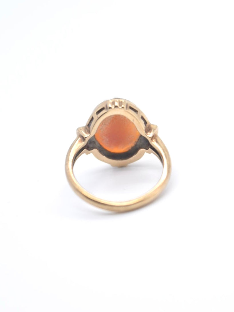 Vintage 14K Gold Cameo Ring