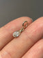 14K Yellow Gold 0.56 CTW Pear Drop Shape Diamond Bezel Charm