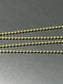 14K Gold Flush Bead Chain Necklace 20.0 inch